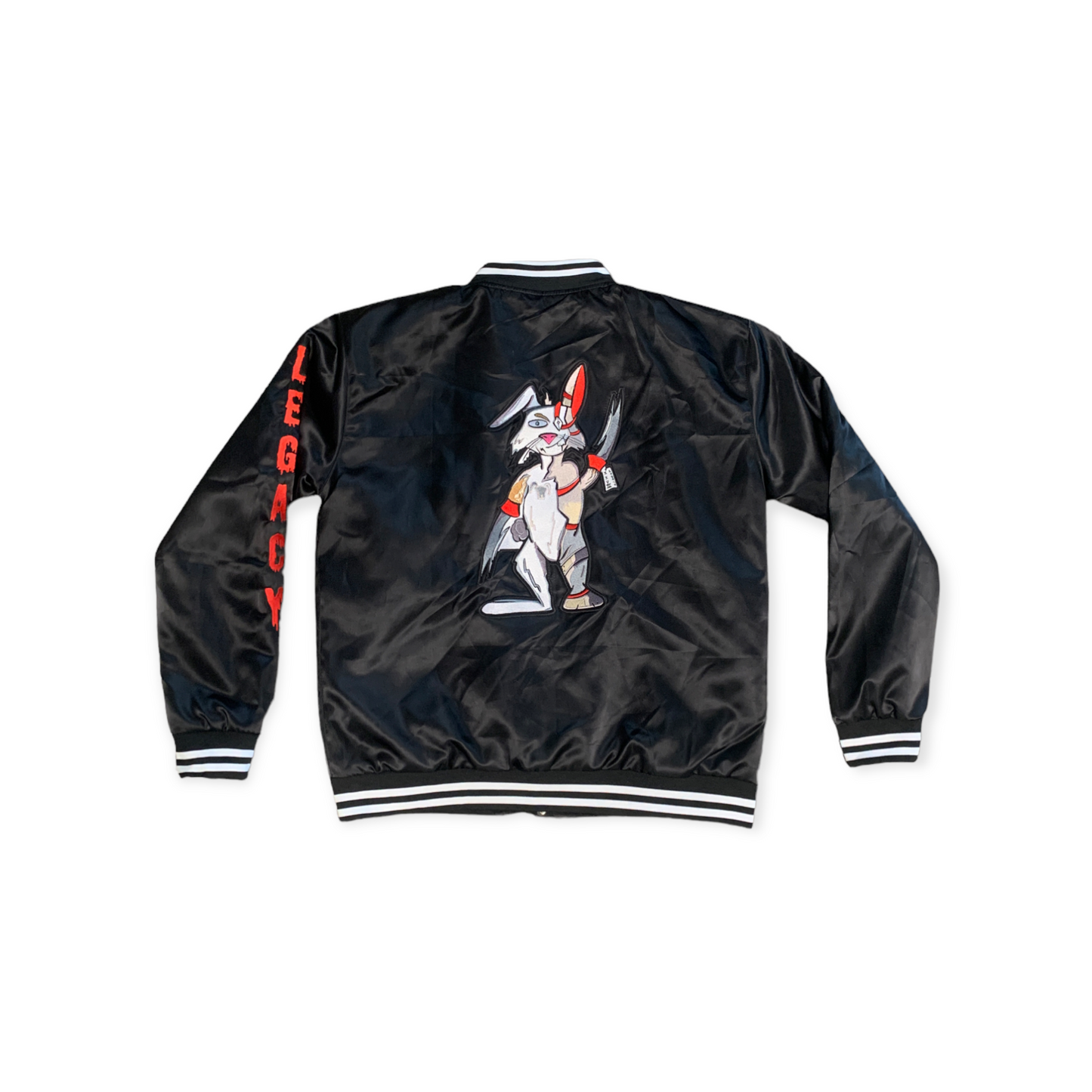 Satin Drip Letter “Robo” Varsity Jacket