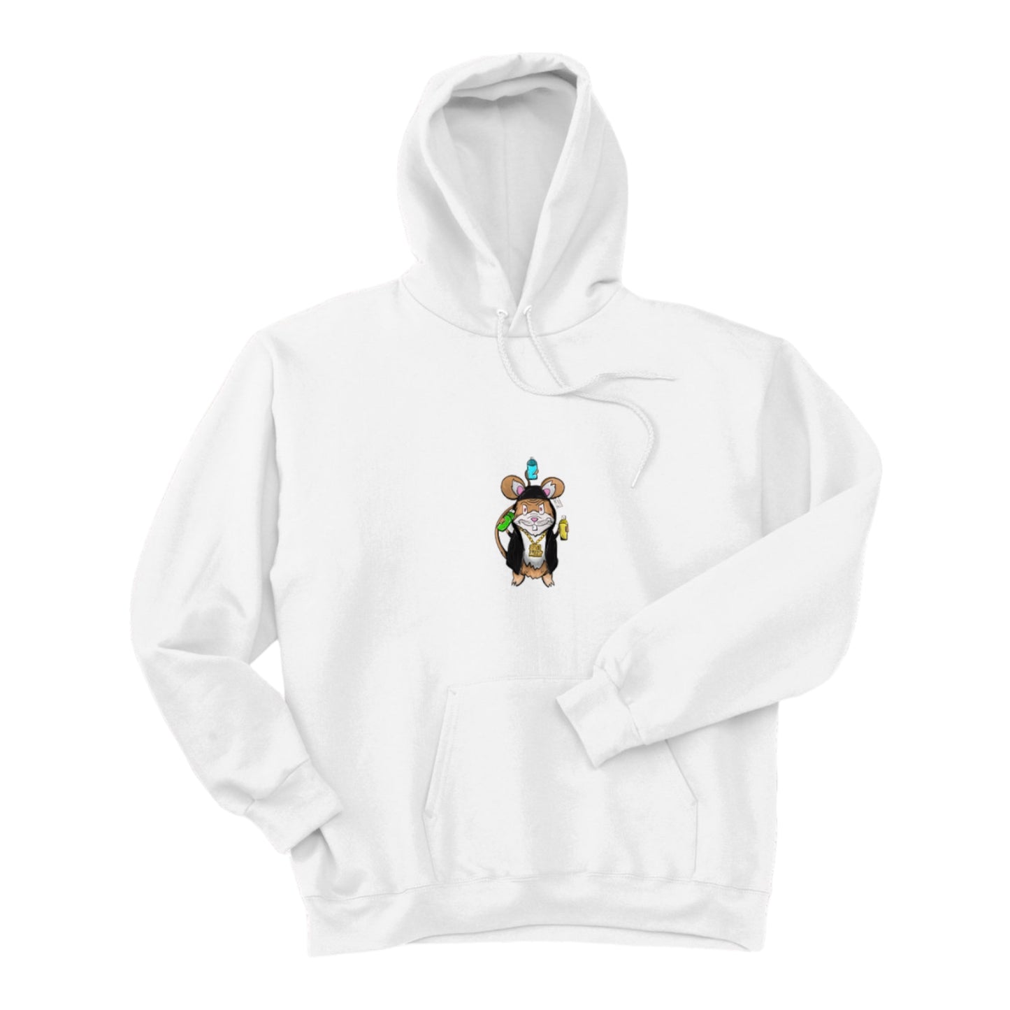 White Graffiti Hoodie